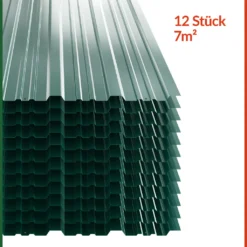 Deuba 12x Trapezblech 129cm X 46cm = 7m² Verzinkt Profilblech Dachblech Wellblech Dachplatten Gerätehaus Carport Grün -Günstiges Laube Lust Geschäft e8c4abd4d7407434b646e8d03137a989