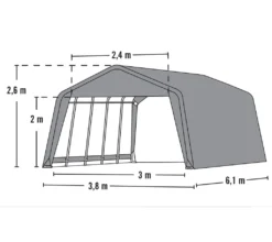 ShelterLogic Folien Weidezelt Zeltgarage Gerätehaus 23,18m² Grün 610x380x260 Cm -Günstiges Laube Lust Geschäft e930f42b39f8670365cbf95f6e275977