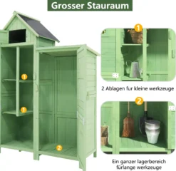 Merax Gerätehaus Gartenschrank 119x55 Cm Gerätehaus Holz Geräteschuppen Mit Spitzdach, Grün 12 Merax Gerätehaus Gartenschrank 119x55 Cm Gerätehaus Holz Geräteschuppen Mit Spitzdach, Grün -Günstiges Laube Lust Geschäft e9ba79ea786b8c15e8027127dd61eae8