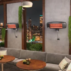 XAVIER | Wandheizstrahler | Schwarz | 2000W | 3 Heizstufen | Heizstrahler Wand, Infrarotstrahler Terrasse -Günstiges Laube Lust Geschäft ea8aec494ed3b40ef796a073be5f03e3