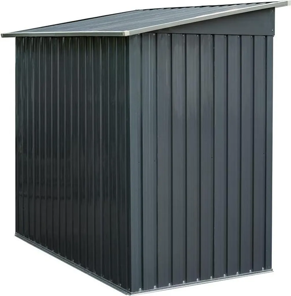 Gerätehaus Geräteschuppen Gartenschuppen 190x121x180cm Anthrazit Gartenhaus 4 Gerätehaus Geräteschuppen Gartenschuppen 190x121x180cm Anthrazit Gartenhaus – Bild 2