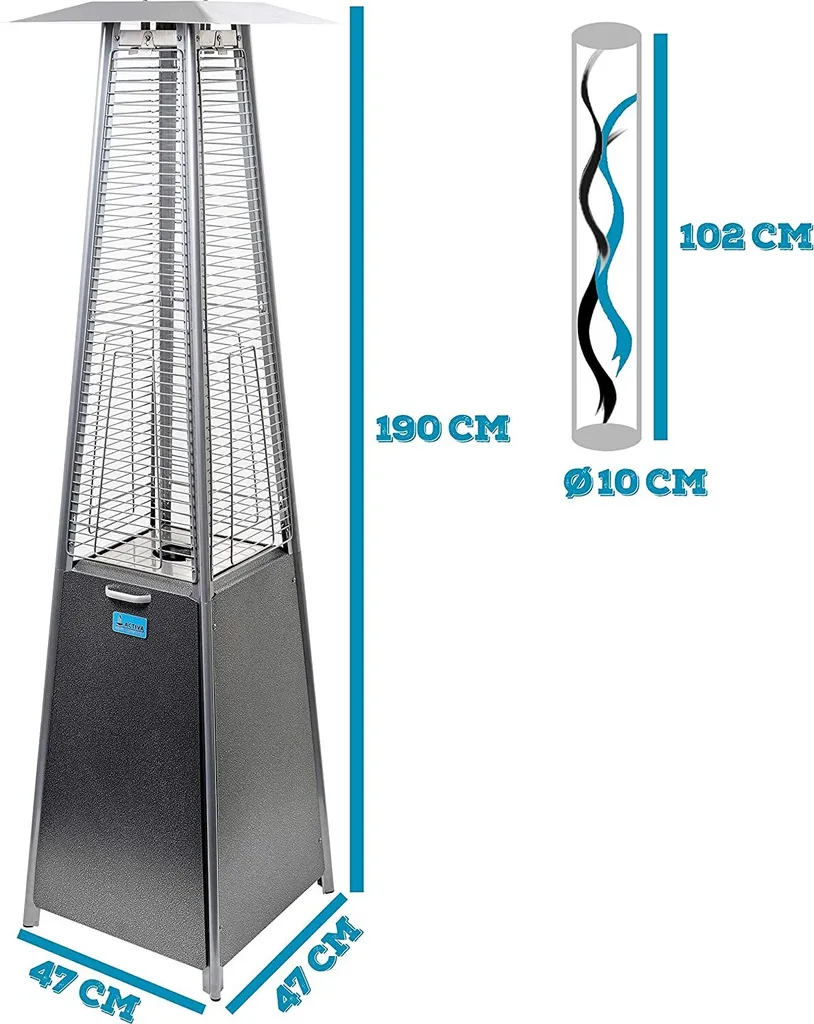 ACTIVA Terrassenheizstrahler Pyramide Cheops II Heizpilz Terrassenheizer 9,3 KW Heizleistung Garten Outdoor 9 ACTIVA Terrassenheizstrahler Pyramide Cheops II Heizpilz Terrassenheizer 9,3 KW Heizleistung Garten Outdoor – Bild 7