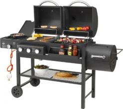 El Fuego Gas-/Holzkohlegrill/Smoker Kombigrill Sierra 3in1 2x 43x45cm -Günstiges Laube Lust Geschäft ed4f7d71887258cd469103171d1e0aee