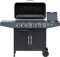 El Fuego Gasgrill / Grillwagen Dayton 6+1 Schwarz Grillfläche 69x35cm -Günstiges Laube Lust Geschäft ede3dcebedbe06958859b4ae36d95b3c