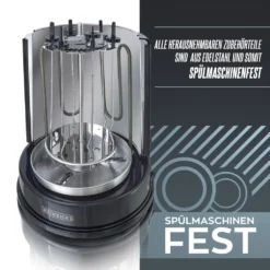 Dönergrill Für Zuhause, Schaschlikgrill Rotissiere Hähnchengrill Gyros Kebab, Drehspieß, Elektro Grill, BBQ, Tischgrill, Hähnchen, Vertikalgrill Aus Edelstahl Inkl. 6 Schaschlikspieße -Günstiges Laube Lust Geschäft eeb963bcd20efdeee761dd9cc8f9b701