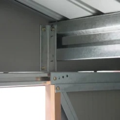 Outsunny Gerätehaus Mit Fundament Geräteschuppen Gartenhaus Garten Schuppen Metall Braun 213 X 130 X 185 Cm -Günstiges Laube Lust Geschäft f196a7e4e4f12ab15c7c5fbb402b028a