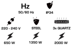 Millarco 58620 Infrarot Quarz Elektro Terrassenheizung Zur Wandmontage. Mit Einem Einzigen Kabelzug Zwischen Den Drei Heizstufen Zu Wechseln. Elektro-Infrarot-Heizstrahler Terrassenstrahler Wärmestrahler Elektrisch Heizpilz Terrassenheizer Infrarotstrahler Quarzstrahler Wandheizstrahler -Günstiges Laube Lust Geschäft f24abf37320bae8fee84f564580e4c34