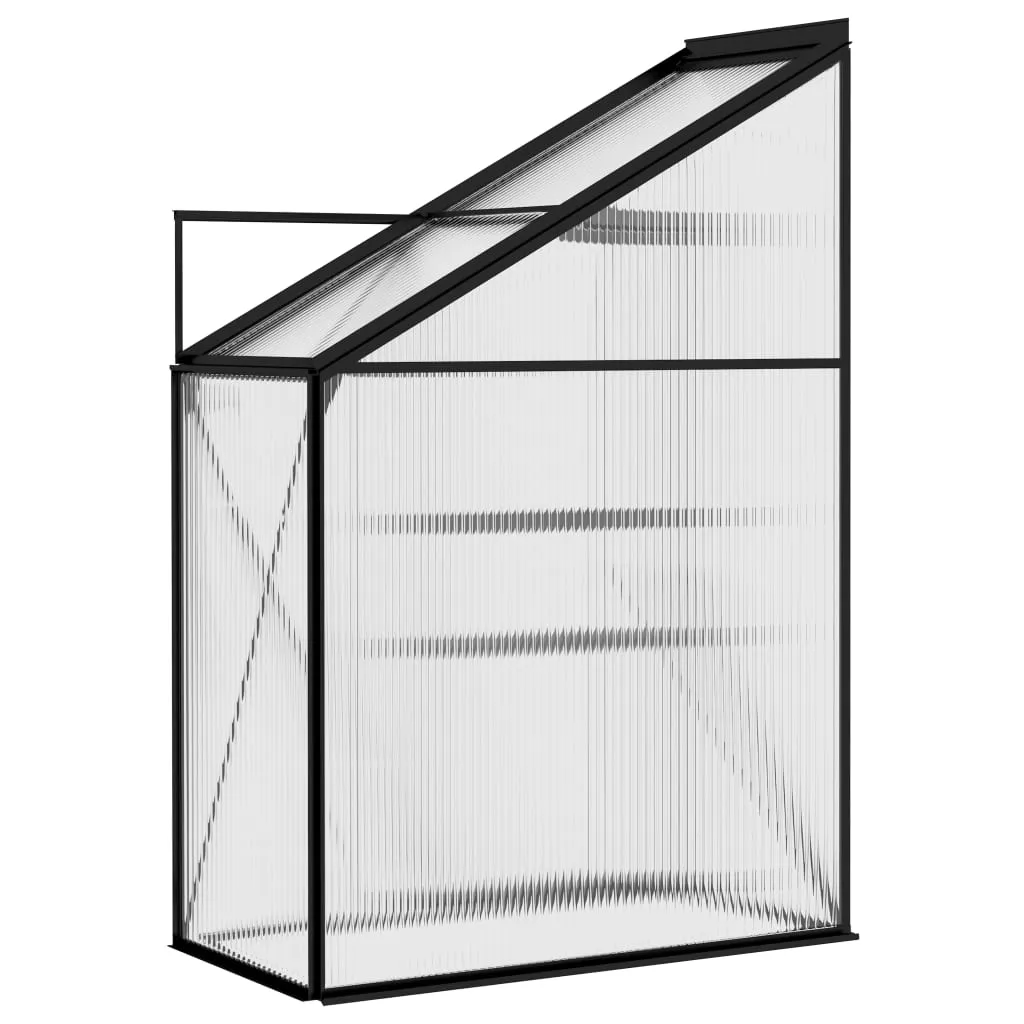 VidaXL Gewächshaus Anthrazit Aluminium 1,38 M³ 8 VidaXL Gewächshaus Anthrazit Aluminium 1,38 M³ – Bild 6