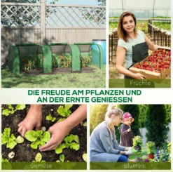 Outsunny Foliengewächshaus Gewächshaus Treibhaus Mit Tür Frühbeet Pflanzenhaus Pflanzenaufzucht Folie Stahl PE Grün 295 X 100 X 80 Cm -Günstiges Laube Lust Geschäft f31f214d7710aa62e0f74f621f9294c3