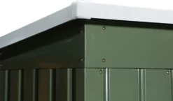 Outsunny Gerätehaus, Gartenhaus, Geräteschuppen Mit Schiebetür, Lüftungsfenster, Pultdach, Outdoor, Stahl, Hellgrün, 277 X 130 X 173 Cm -Günstiges Laube Lust Geschäft f383f8a54933239953b155c915641711