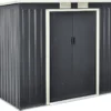 Gartenschuppen 213x130x173cm Aus Metall Gerätehaus Mit Metallrahmen Dunkelgrau 1 Gartenschuppen 213x130x173cm Aus Metall Gerätehaus Mit Metallrahmen Dunkelgrau -Günstiges Laube Lust Geschäft f398a984bb349996b61494c45a990392
