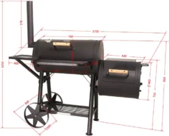 TAINO YUMA Smoker 90kg Set Mit Abdeckhaube Holzkohle-Grill BBQ Räucherofen -Günstiges Laube Lust Geschäft f3de0c9bcf11067dee17ee828add25cc