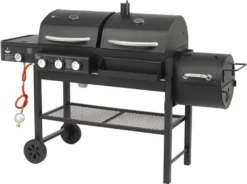 El Fuego Gas-/Holzkohlegrill/Smoker Kombigrill Sierra 3in1 2x 43x45cm