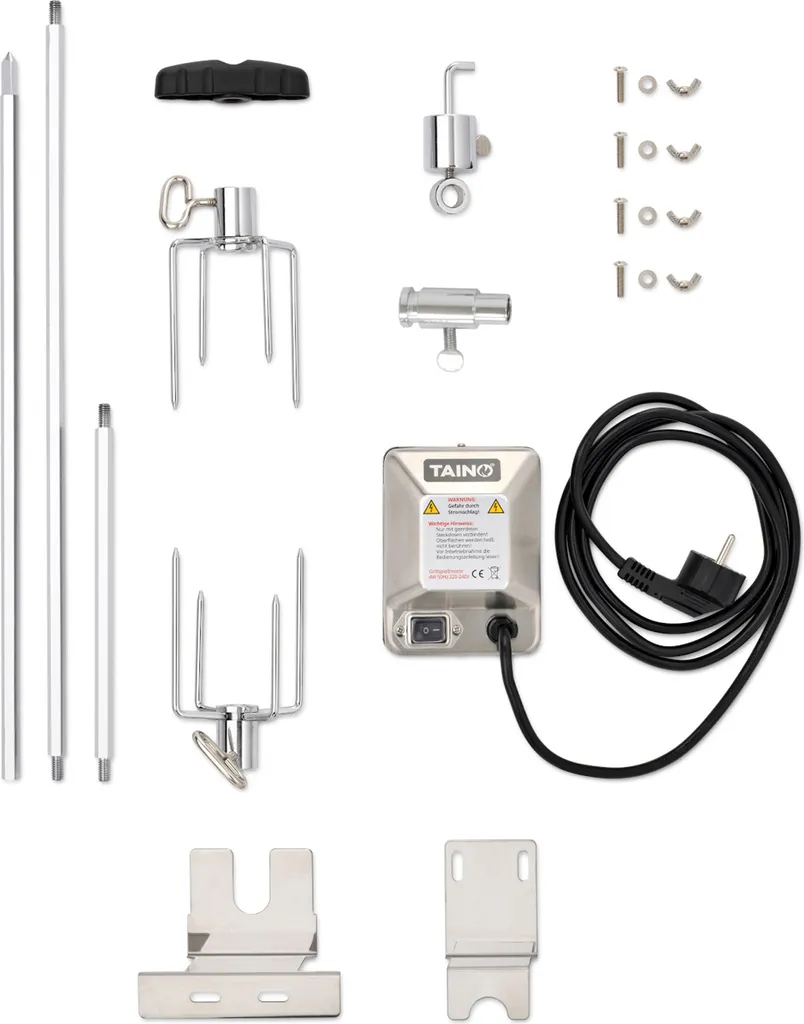 TAINO PLATINUM 2+1 Gasgrill Set Mit Drehspieß Edelstahl Sear-Burner Grillwagen Mit Rotisserie Motor Fleischspieß 12 TAINO PLATINUM 2+1 Gasgrill Set Mit Drehspieß Edelstahl Sear-Burner Grillwagen Mit Rotisserie Motor Fleischspieß – Bild 10