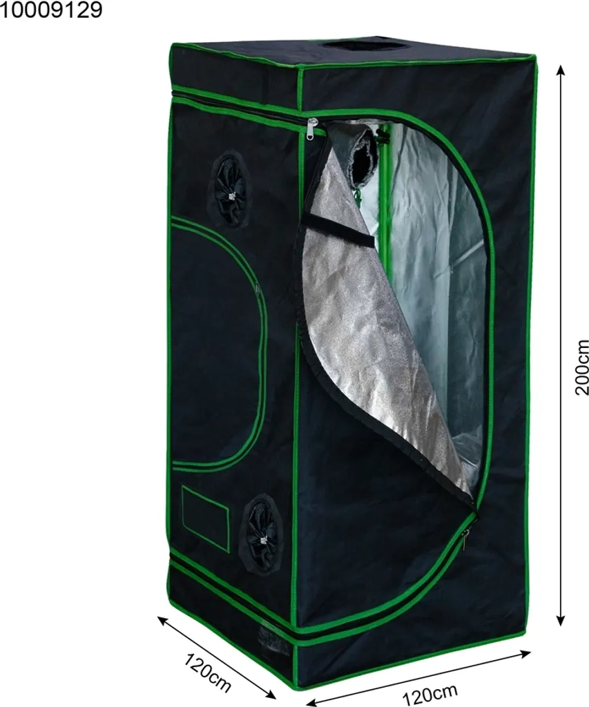 Mucola Gewächshaus Pflanzenzelt Growbox 120x120x200 Cm Schwarz Grün Indoor Pflanzenzelt Zuchtzelt Growroom Zuchtschrank Darkroom Grow Tent Frühbeet Zimmergewächshaus Growschrank 8 Mucola Gewächshaus Pflanzenzelt Growbox 120x120x200 Cm Schwarz Grün Indoor Pflanzenzelt Zuchtzelt Growroom Zuchtschrank Darkroom Grow Tent Frühbeet Zimmergewächshaus Growschrank – Bild 6