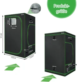 COSTWAY 122x122x201cm Growbox Pflanzenzelt Gewächshaus Mit Bodenwanne Aufbewahrungstasche Beobachtungsfenster & Doppelter Belüftung 13 COSTWAY 122x122x201cm Growbox Pflanzenzelt Gewächshaus Mit Bodenwanne Aufbewahrungstasche Beobachtungsfenster & Doppelter Belüftung -Günstiges Laube Lust Geschäft f56c9952ebd637d0af1542337f959cd7