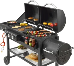 El Fuego Gas-/Holzkohlegrill/Smoker Kombigrill Sierra 3in1 2x 43x45cm -Günstiges Laube Lust Geschäft f5ed05bf9dff28ecacc9d4cf4c260b2b