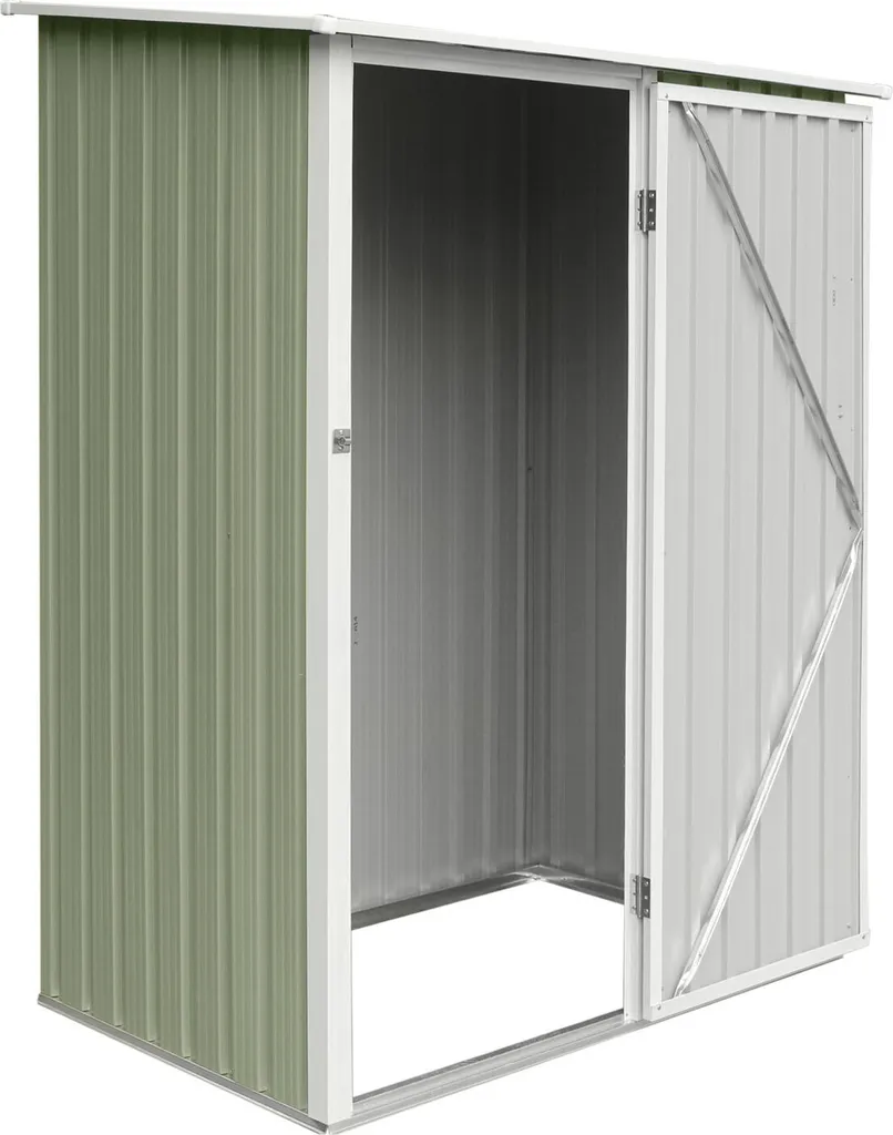 HATTORO P80 Geräteschuppen Metall Gartenschrank Geräteschrank Metallschrank 130x80x186 Cm Hellgrün 7 HATTORO P80 Geräteschuppen Metall Gartenschrank Geräteschrank Metallschrank 130x80x186 Cm Hellgrün – Bild 5