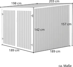 HATTORO Fahrrad-Garage Für 4 Fahrräder Fahrrad-Schuppen Fahrrad-Box Abschließbar Hellgrau -Günstiges Laube Lust Geschäft f64b8df82ede8861451cee4ab3b16e64