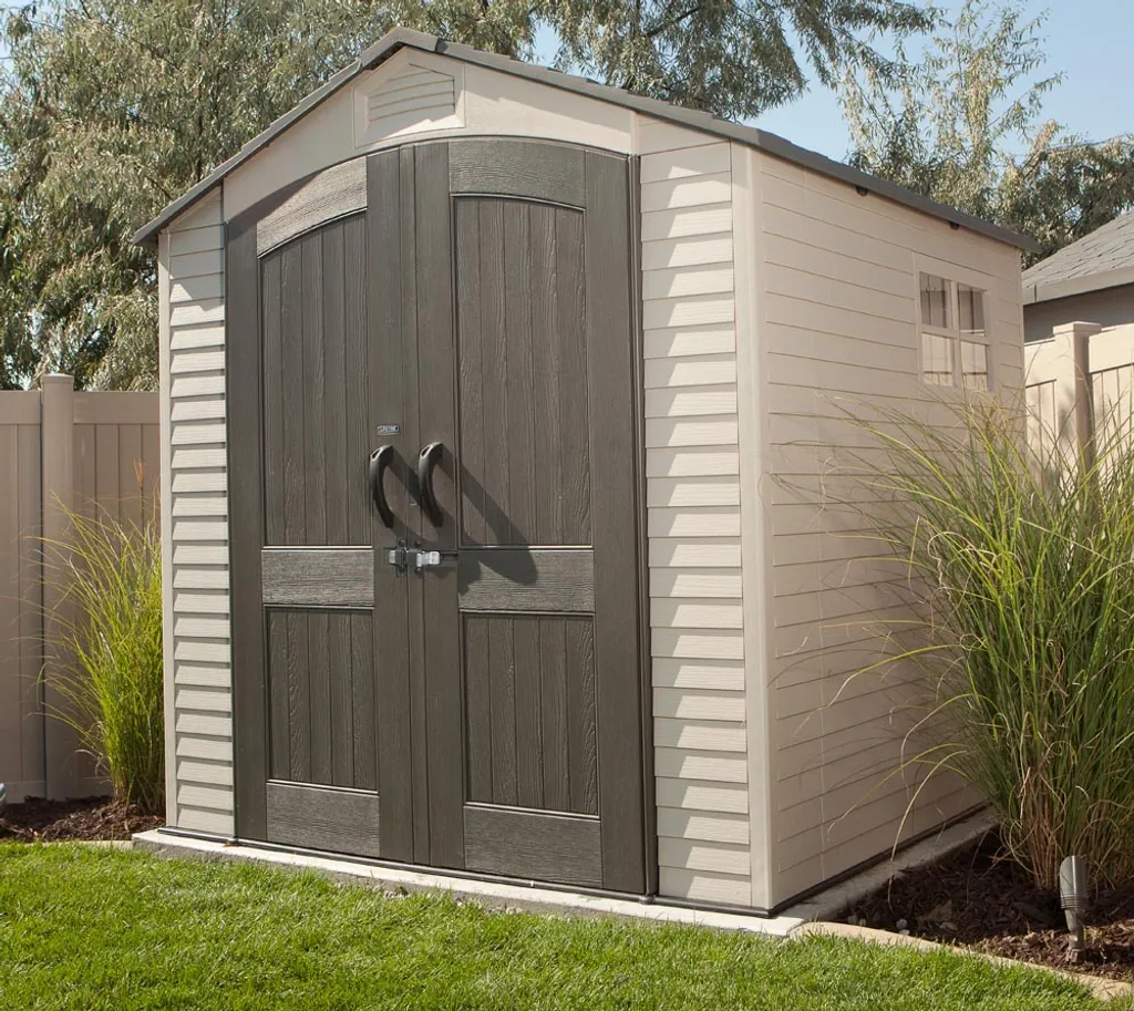 Lifetime Kunststoff Gerätehaus Fox Grau 213x215x227 Cm 4 Lifetime Kunststoff Gerätehaus Fox Grau 213x215x227 Cm – Bild 2