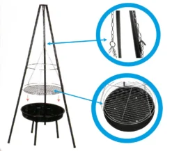 Schwenk-Grill Mit Feuerschale, Dreibein Holzkohlegrill, Höhe Ca. 150 Cm, Grillfläche Und Feuerschale Je Ø Ca. 52 Cm -Günstiges Laube Lust Geschäft f6d18b8a98f954871fafb9b65cd8fa2e
