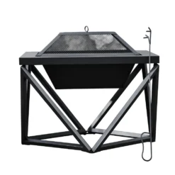 Teamson Home Garten Große Holzbefeuerte Feuerstelle, Gartenmöbel, Kaminofen, Feuerstellenheizung, Holzbrenner Aus Metall Mit Schürhaken Und Deckel, Schwarz Geometrisch 18 Teamson Home Garten Große Holzbefeuerte Feuerstelle, Gartenmöbel, Kaminofen, Feuerstellenheizung, Holzbrenner Aus Metall Mit Schürhaken Und Deckel, Schwarz Geometrisch -Günstiges Laube Lust Geschäft f73db1e22503bdba7dde358829409411