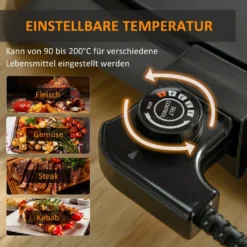 HOMCOM OMCOM Elektrogrill Tischgrill Elektrisch Mit Regelbarer Thermostat Antihaftbeschichtete Grillplatte 1600 W BBQ Indoor-Grill Teppanyaki Mit Abtropfschale 53,5 X 31 X 8 Cm 14 HOMCOM OMCOM Elektrogrill Tischgrill Elektrisch Mit Regelbarer Thermostat Antihaftbeschichtete Grillplatte 1600 W BBQ Indoor-Grill Teppanyaki Mit Abtropfschale 53,5 X 31 X 8 Cm -Günstiges Laube Lust Geschäft f831af33782de2bf71ea677f7f785235