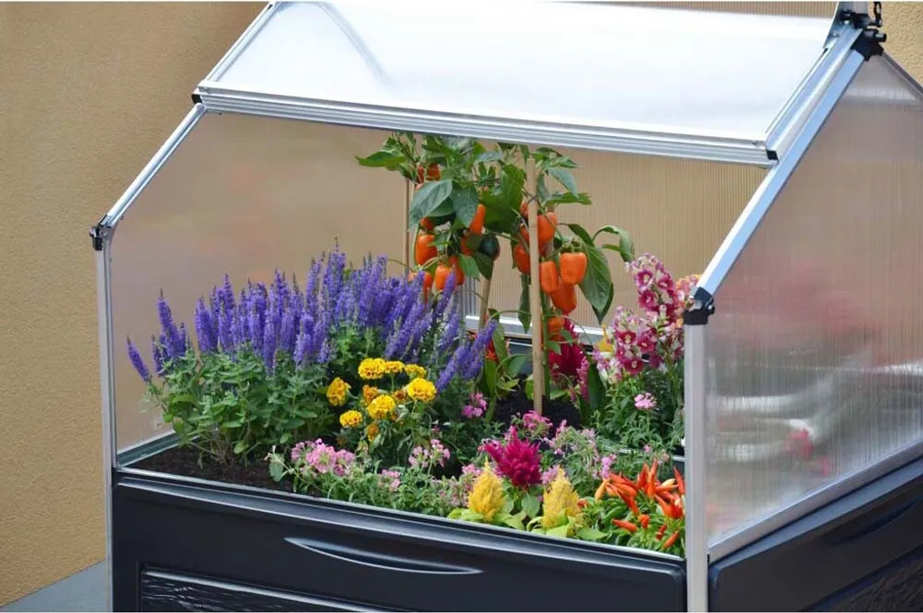 Palram Hochbeet Gewächshaus Plant Inn - Maße Aufgebaut: Ca. 118 X 146,5 X 118 Cm - Farbe: Silber 9 Palram Hochbeet Gewächshaus Plant Inn - Maße Aufgebaut: Ca. 118 X 146,5 X 118 Cm - Farbe: Silber – Bild 7