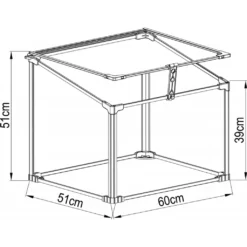 Grindi - Gewächshaus Aus Polycarbonat - 60x51x51 - Einzel -Günstiges Laube Lust Geschäft fa6d3a26f23bbfd28fca9d238d25ed79