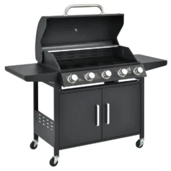 Juskys BBQ Gasgrill Dakota – Grillwagen Mit 5 Brenner 18 KW - Barbecue Grill Inkl. Deckel, Warmhalterost, Seitenablagen, Thermometer & Abdeckplane 17 Juskys BBQ Gasgrill Dakota – Grillwagen Mit 5 Brenner 18 KW - Barbecue Grill Inkl. Deckel, Warmhalterost, Seitenablagen, Thermometer & Abdeckplane -Günstiges Laube Lust Geschäft fa87ab3e1b36cf72adf32a2698aa4743