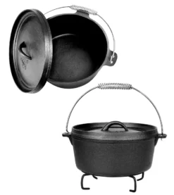 El Fuego Pfannen-Schmortopf-Set Dutch Oven Set 7-teilig, Schwarz -Günstiges Laube Lust Geschäft fc001f3ecd09d5ae57cbc0fe4aa9f87e