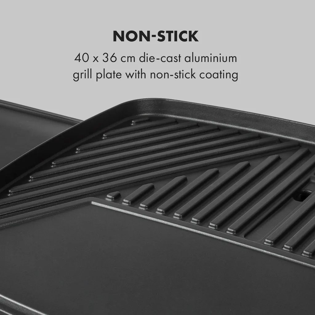 Klarstein Gatsby Elektrogrill Standgrill Tischgrill , Leistung: 2000 W , EasyGrill Concept , Grillfläche: 40 X 36 Cm / Aluminiumdruckguss / Antihaft / Grillhaube , Zwei Seitentische , Ablage Im Standfuß , Stufenloses Thermostat , Fettauffangschale , Beige / Schwarz 6 Klarstein Gatsby Elektrogrill Standgrill Tischgrill , Leistung: 2000 W , EasyGrill Concept , Grillfläche: 40 X 36 Cm / Aluminiumdruckguss / Antihaft / Grillhaube , Zwei Seitentische , Ablage Im Standfuß , Stufenloses Thermostat , Fettauffangschale , Beige / Schwarz – Bild 4