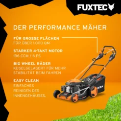 FUXTEC Benzin Rasenmäher FX-RM5196PRO 51cm Schnittbreite Mäher 6PS Benzinmäher -Günstiges Laube Lust Geschäft fcd9de454dbe3fbc1f6068b9be130f1e
