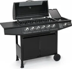 TAINO BASIC 6+1 Gasgrill Mit Seitenbrenner 6 Brenner Edelstahl-Brenner Grillwagen BBQ Schwarz -Günstiges Laube Lust Geschäft fd005787ea8fe4ee833549437c3e682c 1