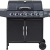 El Fuego Gasgrill / Grillwagen Dayton 6+1 Schwarz Grillfläche 69x35cm