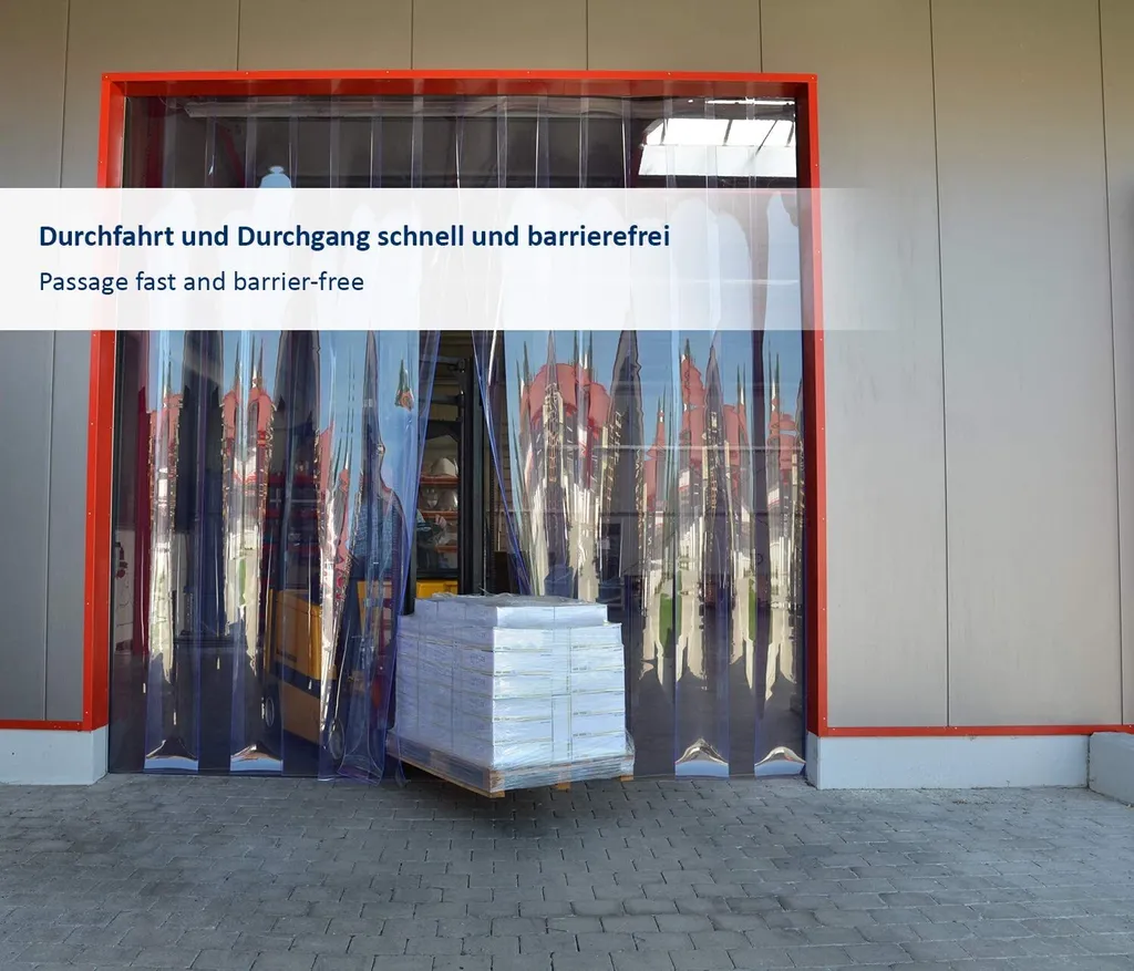 Zettl® PVC Streifenvorhang Lamellen 2x200mm Höhe 2,00m X Breite 1,20m, Fertig Vormontiert, Verzinkt, Stallvorhang, Zettl® PVC Lamellenvorhang 4 Zettl® PVC Streifenvorhang Lamellen 2x200mm Höhe 2,00m X Breite 1,20m, Fertig Vormontiert, Verzinkt, Stallvorhang, Zettl® PVC Lamellenvorhang – Bild 2