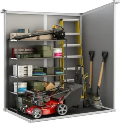 Keter Manor Pent Geräteschuppen B 183,5 X T 111 X H 200 Cm Gartenschuppen, Farbe Grau -Günstiges Laube Lust Geschäft feb4e0ebbfc42ee24629dfa3a36e0fd4