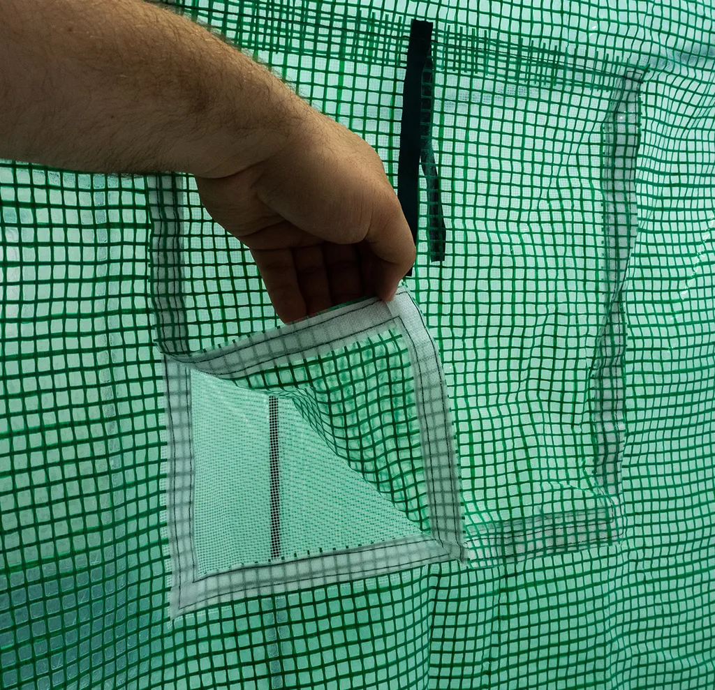 Linder Exclusiv Garten Foliengewächshaus, Mit Aufrollbare Tür Und Fenster MC4308 169x200x77 Cm 9 Linder Exclusiv Garten Foliengewächshaus, Mit Aufrollbare Tür Und Fenster MC4308 169x200x77 Cm – Bild 7