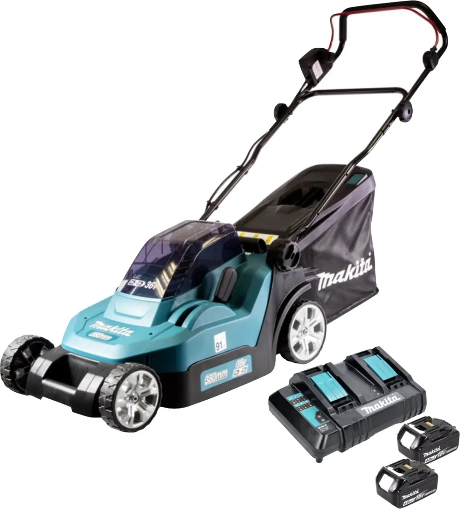 Makita Akku-Rasenmäher 2x18V DLM382CM2 (2x4.0Ah) Mulchfunktion 6 Makita Akku-Rasenmäher 2x18V DLM382CM2 (2x4.0Ah) Mulchfunktion – Bild 4